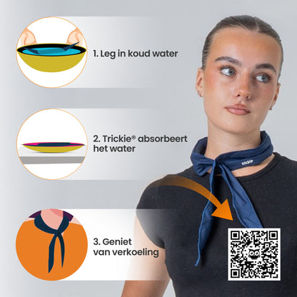 Trickie® cooling scarf striped beige